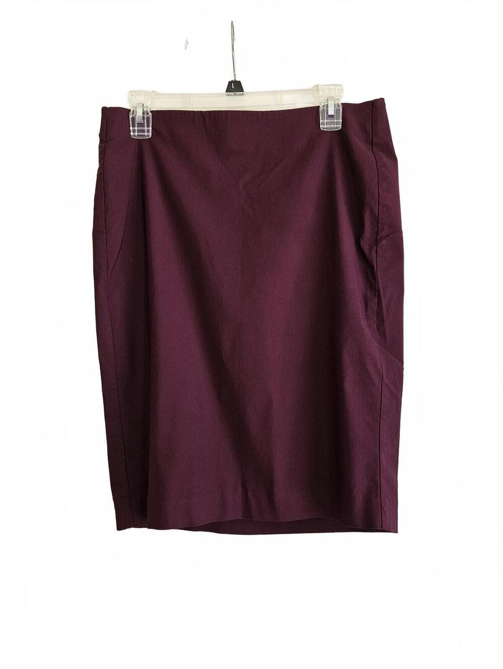 ELLE Women's Burgundy Pencil Skirt Medium